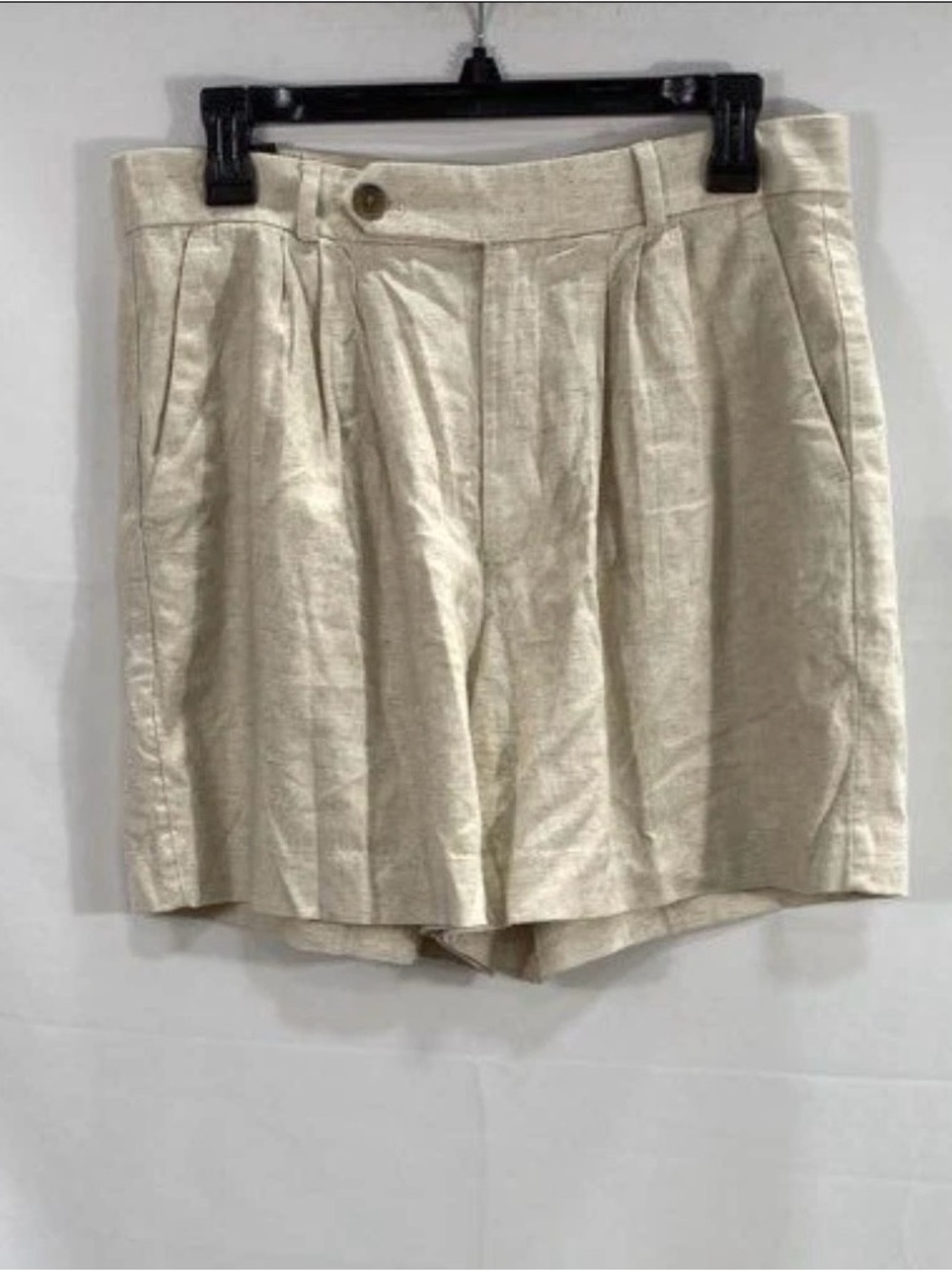 Banana Republic High Waist Beige Linen-Blend Shorts Size 8
